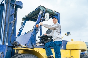 Man Getting into A Forklift for PIT Certification